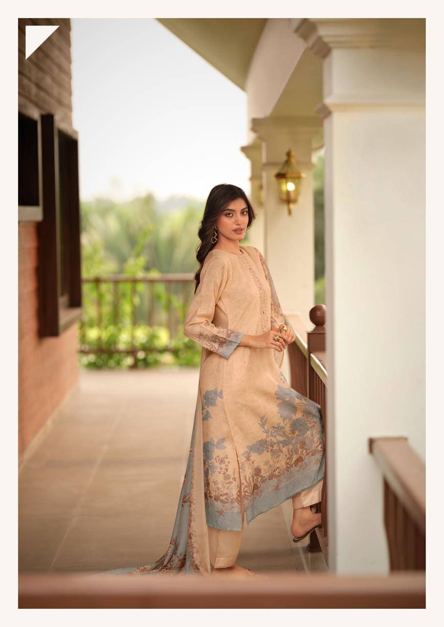 SAFIRA By SANNA Fashion 11149 TO 11154 series Beautiful Festive Suits Stylish PURE HAMP LINEN PRINTED Dresses At Wholesale Price
